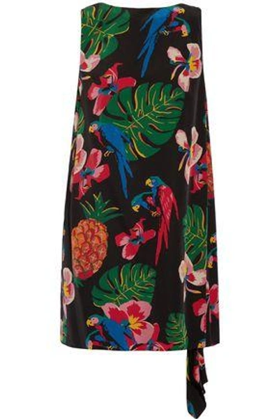 Valentino Tropical Dream-print Silk Crepe De Chine Dress In Multicolor