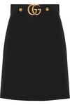 GUCCI EMBELLISHED WOOL AND SILK-BLEND SKIRT