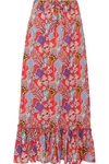 ETRO PRINTED COTTON-VOILE MAXI SKIRT