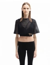 David Koma Perforated Crop Top In Black
