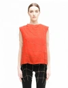 Damir Doma Red Fishnet Top In Red