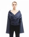 THE ROW THE ROW WRAPPED SILK TOP,1739/W606/BLUE