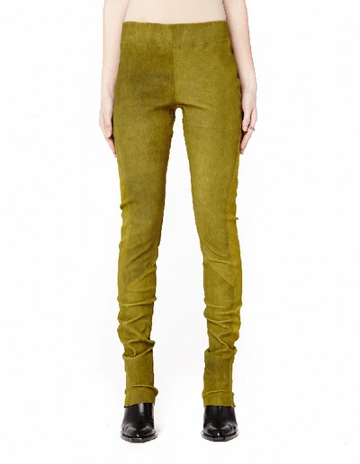 Isaac Sellam Leather Leggings In Green