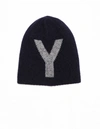 Y's Reversible Wool Beanie In Navy Blue