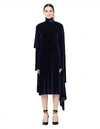 VETEMENTS BLUE VELVET PANEL MIDI DRESS,WAH18DR7