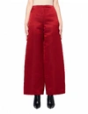 THE ROW STROM WIDE LEG RED SILK trousers,3724BW932