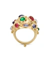 TEMPLE ST CLAIR 18K YELLOW GOLD COSMOS BOMBE RING WITH ROYAL BLUE MOONSTONE, TSAVORITE, TANZANITE, PINK TOURMALINE A,R41418-COSBOMMX