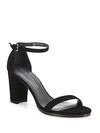 Stuart Weitzman Nearlynude Ankle Strap Sandal In Black