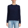 Polo Ralph Lauren Navy Cashmere Blend Sweater In Blue