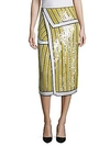MONSE Sequin Striped Skirt,0400096127559