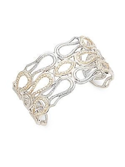 Alexis Bittar Swarovski Crystal Cuff Bracelet In Silver