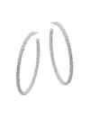 ADRIANA ORSINI Crystal Hoop Earrings,0400096668009