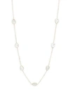 SAKS FIFTH AVENUE MOTHER-OF-PEARL TEARDROP SINGLE STRAND NECKLACE,0400095590425