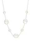 SAKS FIFTH AVENUE CLEAR QUARTZ SINGLE STRAND NECKLACE,0400095590427