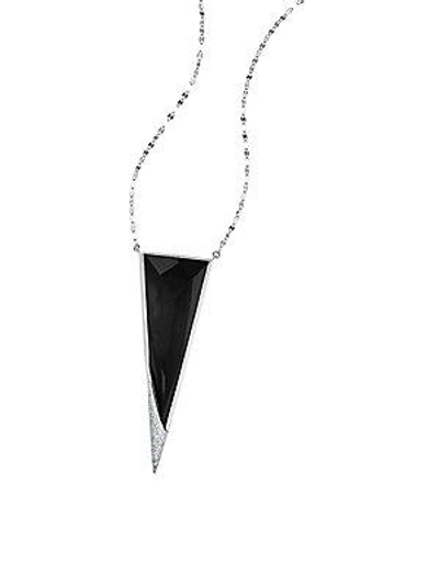 Lana Jewelry Onyx Jetset Spike Pendant Necklace