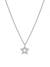 KC DESIGNS Open Star Diamond and 14K White Gold Pendant Necklace,0400096312848