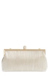 NINA ANEKA PLEATED SHINE CLUTCH,ANEKA-AM