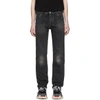 BALENCIAGA BALENCIAGA BLACK DESTROYED HEM 5 JEANS,486225 TUE14