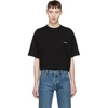 BALENCIAGA BALENCIAGA BLACK OVERSIZED SMALL LOGO T-SHIRT,486032TWK36