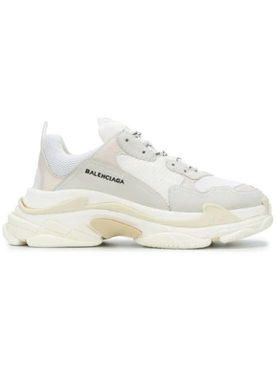 Balenciaga White Triple S Sneakers