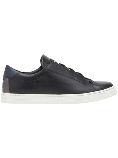 Fendi Rockoclick Knit Logo Slip-on Trainer In Black