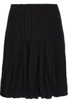 ATLEIN WOMAN PLEATED STITCHED JERSEY SKIRT BLACK,US 1071994536804518