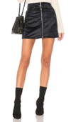 7 FOR ALL MANKIND ZIP FRONT MINI SKIRT,AU9189037