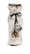 GIFT BOUTIQUE LUXE FAUX FUR WINE BAG