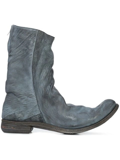 A Diciannoveventitre Relaxed Distressed Boots In Grey