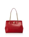 FERRAGAMO MELIKE LEATHER TOTE,0674288