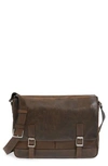 FRYE OLIVER LEATHER MESSENGER BAG - BROWN,DB237