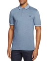 FRED PERRY TIPPED PIQUE SLIM FIT POLO SHIRT,M3600