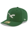 New Era Men's Kelly Green Philadelphia Eagles Omaha Throwback Low Profile 59fifty Fitted Hat In Kelly Green/kelly Green