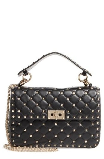 Valentino Garavani Medium Rockstud Matelassé Quilted Leather Crossbody Bag In Ivory