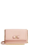 FERRAGAMO VARA LEATHER CROSSBODY BAG - PINK,0683504