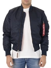 Alpha Industries Classic Zipped Bomber Jacket  In Blue