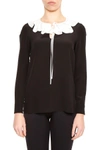 SAINT LAURENT CREPE BLOUSE,453818 Y102W 1000