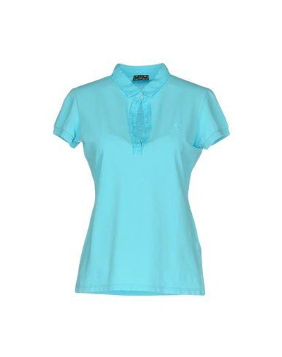 Fred Perry Polo Shirts In Sky Blue