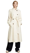 ELIZABETH AND JAMES DAKOTA VISCOSE PIQUE DRAPED TRENCH COAT