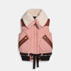 COACH COACH PUFFER VEST WITH SHEARLING,25000