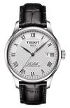 TISSOT LE LOCLE POWERMATIC 80 AUTOMATIC LEATHER STRAP WATCH, 39MM,T0064071603300