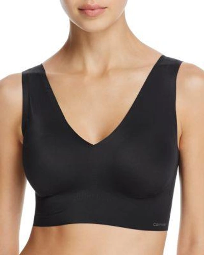 Calvin Klein Invisibles Smoothing Longline Bralette In Black