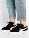 PUMA SUEDE CLASSIC SNEAKERS IN BLACK - BLACK,35263403