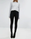 Cheap Monday Spray On High Waist Skinny Jeans-black In Black