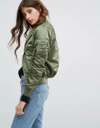 ALPHA INDUSTRIES MA-1VF REVERSIBLE BOMBER JACKET - GREEN,178015