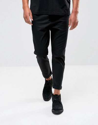 Allsaints Slim Fit Cropped Trouser - Black
