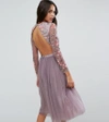 NEEDLE & THREAD DITSY SCATTER TULLE MIDI DRESS - PURPLE,DR0031PS17