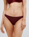 STELLA MCCARTNEY SMOOTH & LACE THONG - RED,S37-250