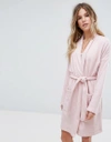 Ugg Blanche Ii Double-knit Fleece Robe In Pink