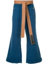 LOEWE BELTED FLARED JEANS,H2272000IB12500861